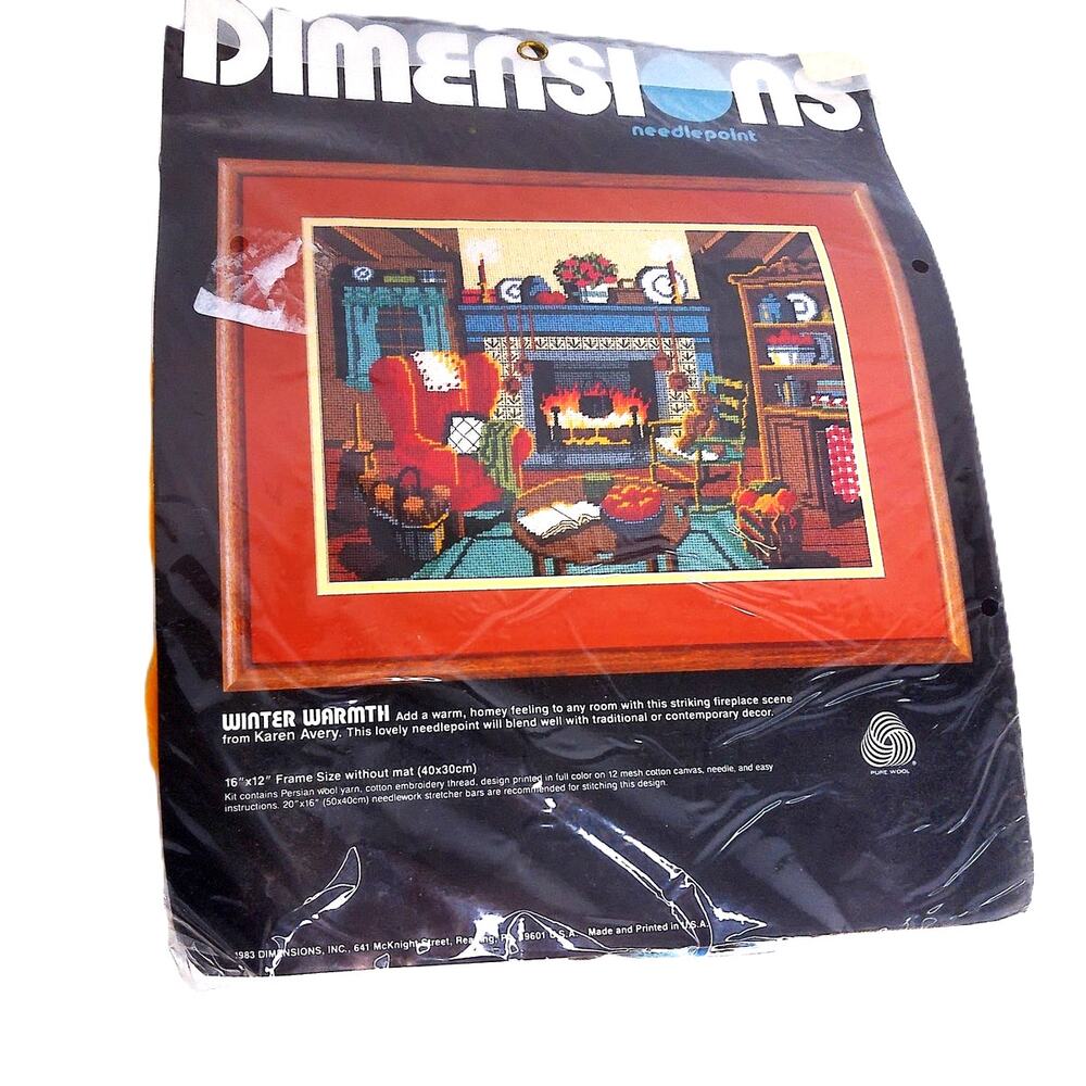 Vintage Dimensions Winter Warmth Needlepoint Kit New